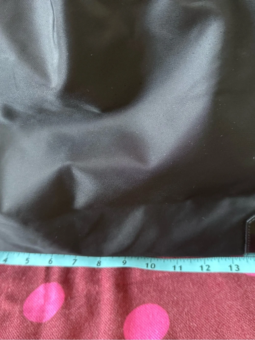 Tory Burch Ella Black Nylon Patent Logo Large Tote Shoulder Bag